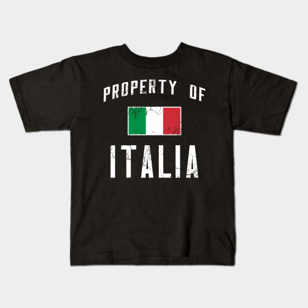 Property Of Italia Italian Italy Kids T-Shirt by E